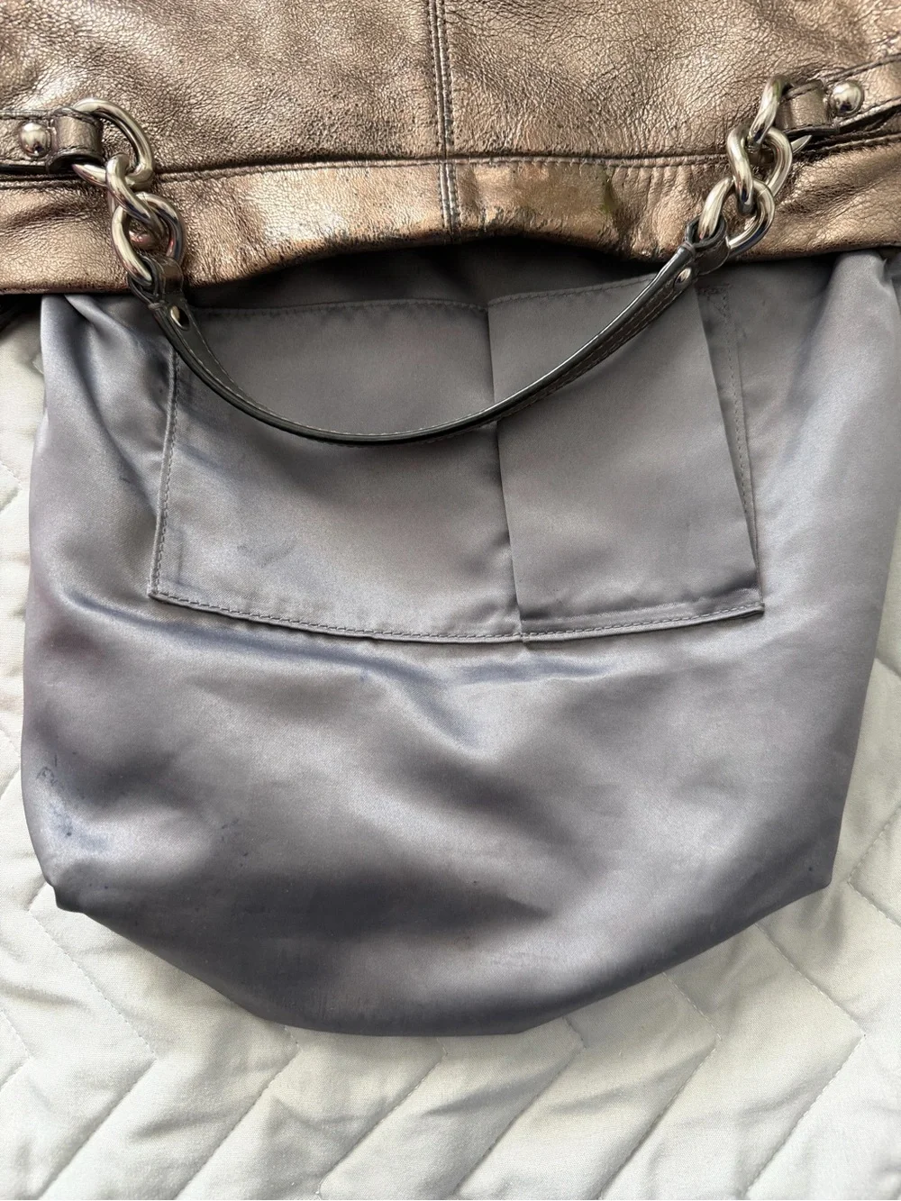 Coach leather shoulder